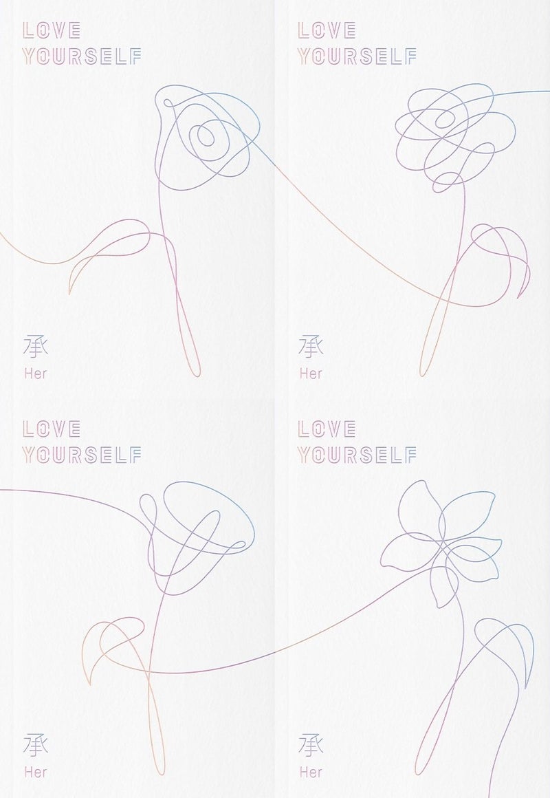 Bighit BTS - LOVE YOURSELF æ‰¿ [Her] [Random ver.] +Photobook+Photocard+Official Poster+Extra Photocard - Image 1